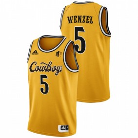 Wyoming Cowboys Brendan Wenzel 2022 Gold College Basketball Men Jersey