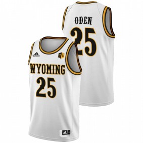 Jeremiah Oden #25 White Wyoming Cowboys 2022 College Basketball Jersey