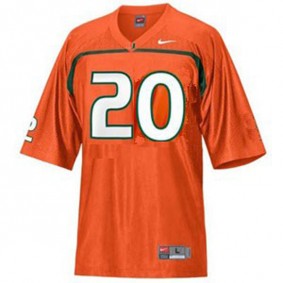 Male Miami Hurricanes #20 Ed Reed Orange Football Jersey