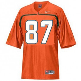 Male Miami Hurricanes #87 Reggie Wayne Orange Football Jersey