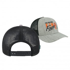 Miami Hurricanes Gray 2023 NCAA March Madness Final Four Men's Basketball Trucker Adjustable Hat