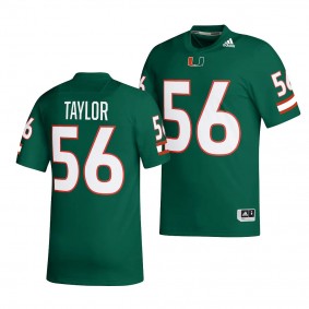 Miami Hurricanes #56 Leonard Taylor NIL Football Green Player Jersey Men's