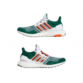 Miami Hurricanes adidas Ultraboost 1.0 Running Shoes Green White