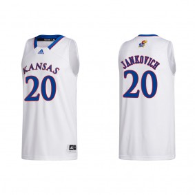 Michael Jankovich Kansas Jayhawks adidas College Basketball Jersey White