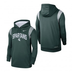 Michigan State Spartans 2022 Game Day Sideline Performance Pullover Hoodie Green