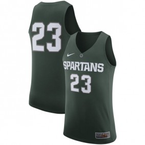 Male Michigan State Spartans #23 Green Basketball Jersey