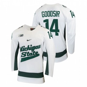 Adam Goodsir Michigan State Spartans College Hockey White Jersey #14