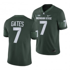 Antonio Gates Michigan State Spartans College Football Green Men Game 7 Jersey 2023