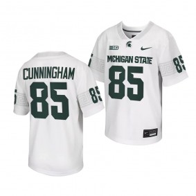 B.J. Cunningham Michigan State Spartans White 2023 College Football Game Youth Jersey