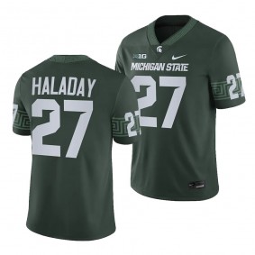 Cal Haladay Michigan State Spartans College Football Green Men Game 27 Jersey 2023