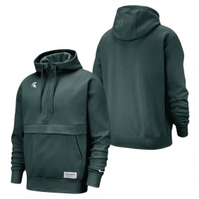 Michigan State Spartans Nike Club Half-Zip Hoodie Green