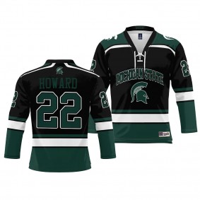 Isaac Howard Michigan State Spartans Black Ice Hockey NIL Jersey