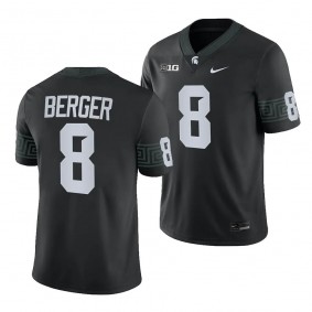 Jalen Berger Michigan State Spartans Alternate Football Black Men Game 8 Jersey 2023