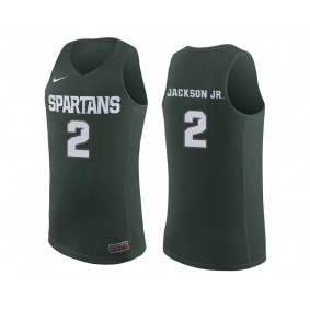 Jaren Jackson Jr. #2 Green College Basketball Michigan State Spartans Jersey