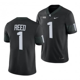 Jayden Reed Michigan State Spartans Alternate Football Black Men Game 1 Jersey 2023