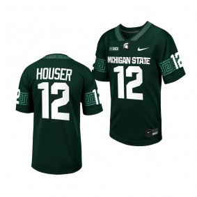 Michigan State Spartans Katin Houser College Football 2023 Game Jersey Youth Green