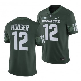 Katin Houser Michigan State Spartans College Football Green Men Game 12 Jersey 2023