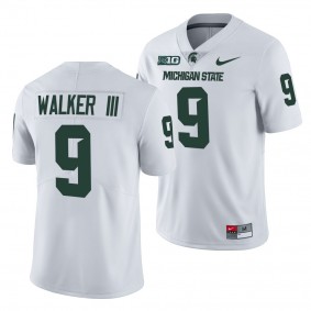 Michigan State Spartans Kenneth Walker III 9 White 2021-22 College Football Limited Jersey Men