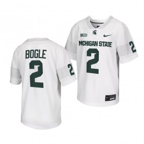 Khris Bogle Michigan State Spartans White 2023 College Football Game Youth Jersey