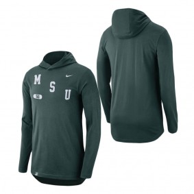 Michigan State Spartans Nike Team Performance Long Sleeve Hoodie T-Shirt Green