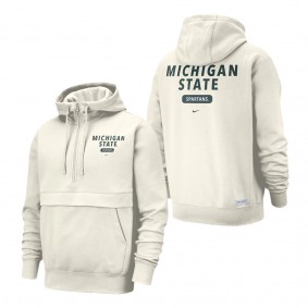 Michigan State Spartans Nike Team Stack Club Half-Zip Hoodie Natural