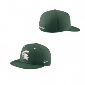 Michigan State Spartans True Performance Fitted Hat Green