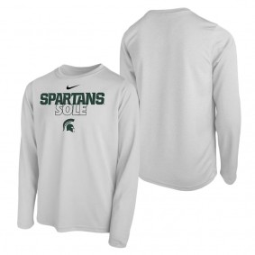 Michigan State Spartans Youth Sole Bench T-Shirt White