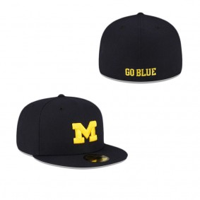 Michigan Wolverines 59FIFTY Fitted Navy Hat