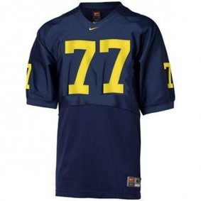 Youth Michigan Wolverines #77 Jake Long Blue Football Jersey