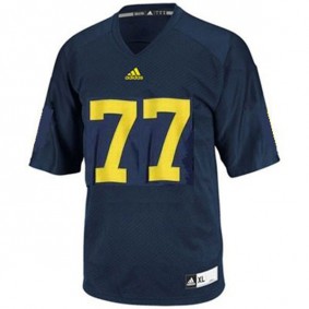 Youth Michigan Wolverines #77 Taylor Lewan Blue Football Jersey