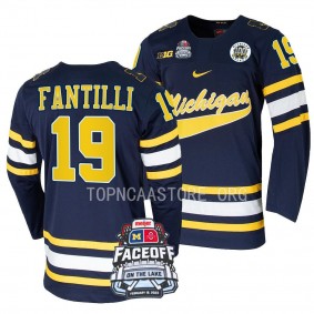 Adam Fantilli Michigan Wolverines Navy Faceoff On The Lake Hockey Jersey 2023