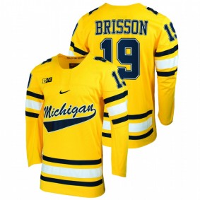 Brendan Brisson Michigan Wolverines Maize Replica College Hockey Jersey