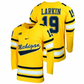 Dylan Larkin Michigan Wolverines Maize Alumni College Hockey Jersey