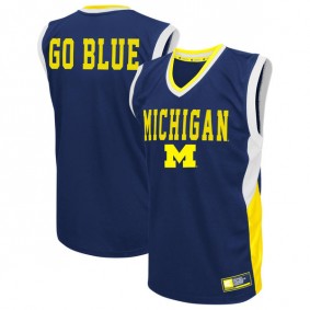 Male Michigan Wolverines Maize Colosseum Fadeaway Basketball Jersey