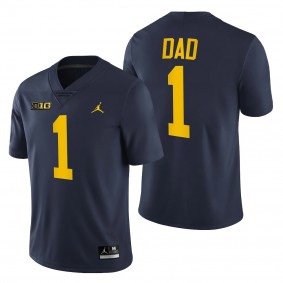 Michigan Wolverines Greatest Dad Navy Jersey 2022 Fathers Day Gift