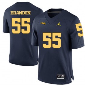 Michigan Wolverines #55 Navy Blue Football Brandon Graham Jersey