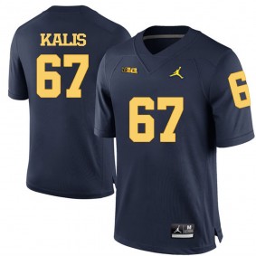 Michigan Wolverines #67 Navy Blue Football Kyle Kalis Jersey