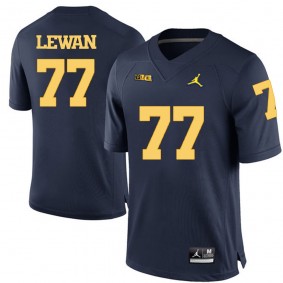 Michigan Wolverines #77 Navy Blue Football Taylor Lewan Jersey