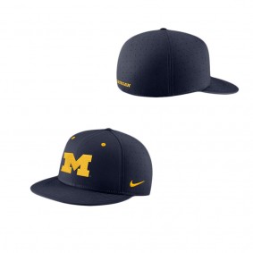 Michigan Wolverines True Performance Fitted Hat Navy