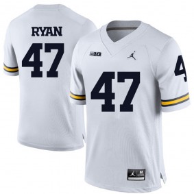 Michigan Wolverines #47 White Football Jake Ryan Jersey