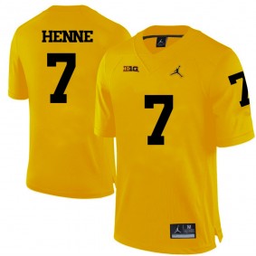 Michigan Wolverines #7 Yellow Football Chad Henne Jersey