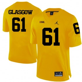 Michigan Wolverines #61 Yellow Football Graham Glasgow Jersey