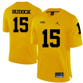 Michigan Wolverines #15 Yellow Football Jake Rudock Jersey