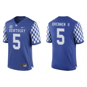 Mike Drennen II Kentucky Wildcats Replica Game Football Jersey Royal