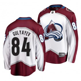 2023 NHL Draft Mikhail Gulyayev Colorado Avalanche #84 White Away Breakaway Player Jersey