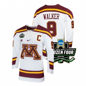 Sammy Walker Minnesota Golden Gophers 2022 Frozen Four White Home Jersey #9