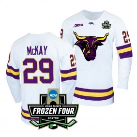 Dryden McKay Minnesota State Mavericks White 2022 Frozen Four Alternate Jersey