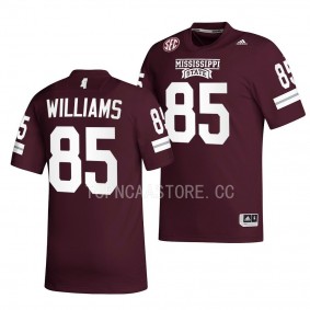 2022 Egg Bowl Champs Austin Williams Mississippi State Bulldogs #85 Maroon Premier Football Jersey Men's