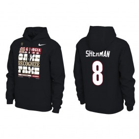 MJ Sherman Georgia Bulldogs Nike College Football Playoff 2022 National Champions Locker Room Pullover Hoodie Black