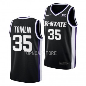 Nae'Qwan Tomlin #35 Kansas State Wildcats Alternate Basketball Jersey 2022-23 Black